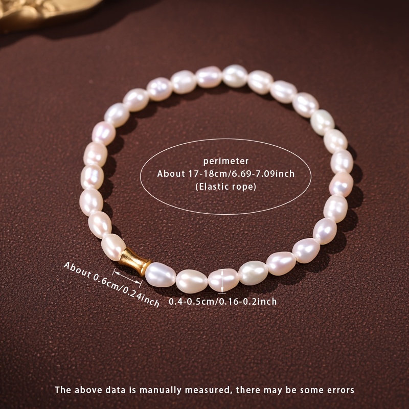 Freshwater Pearl Bracelet for Women 4 5mm Natural Beaded Stretch Rope